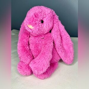 Jellycat London Hot Pink Bashful Bunny Retired Plush Medium Soft Stuffed Animal